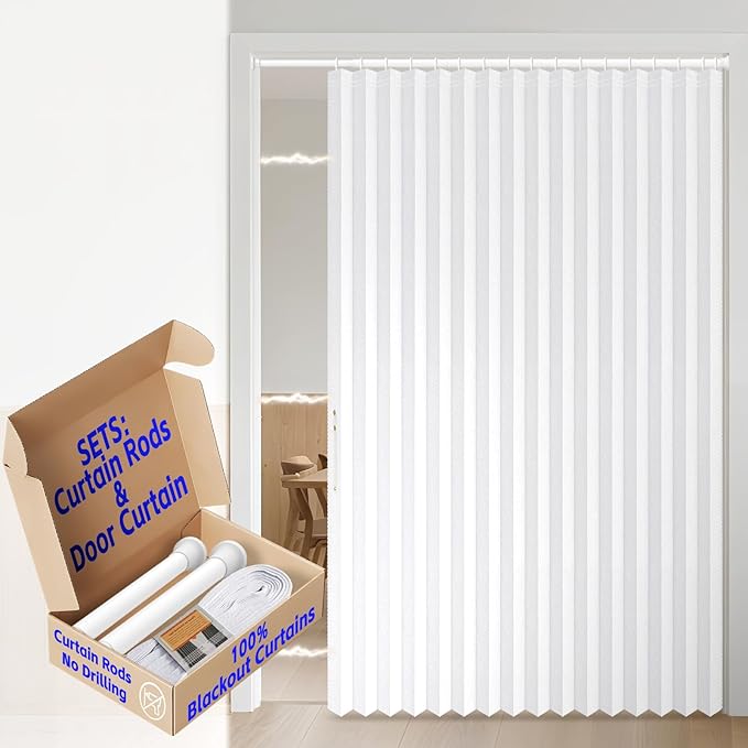 AJAZZ Blackout Accordion Doorway Curtain Set by AJAZZ
