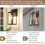 MAXvolador Outdoor Wall Sconce, Exterior Waterproof Wall Lantern Light Fixture - Image 5