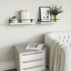 RICHER HOUSE White Bathroom Shelves, Small Floating Wall Mounted Shelf - Image 6
