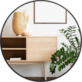 Fabuday Black Round Mirror for Wall 24 inch by Fabuday