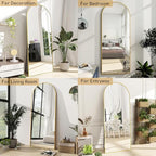 Prywot Arched Full Length Mirror, Modern Full Body Mirrors - Image 4