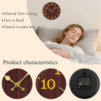 Wall Clock, Modern Wall Clocks Battery Operated, Silent Non Ticking Rustic - Image 2