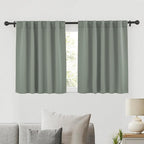 RYB HOME Short Curtains for Bedroom Kitchen, Vertical Room Darkening Drapes by RYBHOME