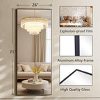 Koonmi 71"x26" Floor Mirror Full Length, Bedroom Floor Body Mirror - Image 7