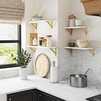 YGEOMER White Shelves for Wall, Different Sizes Wall Floating Shelves for - Image 5