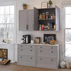 FIMELLO 30" Laundry Room Cabinets Wall Mounted, Wall Cabinets - Image 7