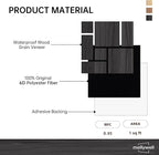 Mollywell Acoustic Panels, PVC Wood-Grain Decor, 12x12 Inch Carved Pattern - Image 7