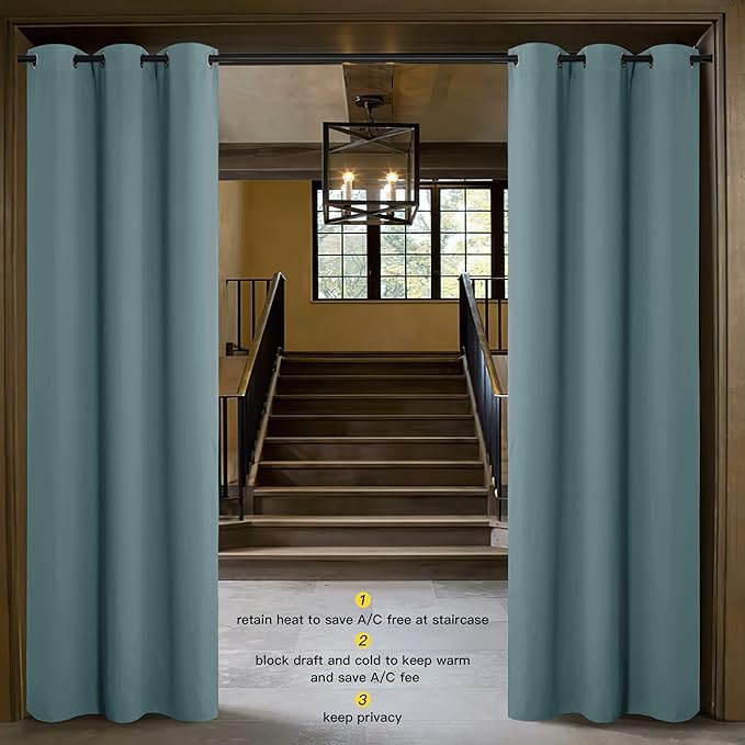 NICETOWN Faux Folding Accordion Doors, Front Door Curtains - Image 2