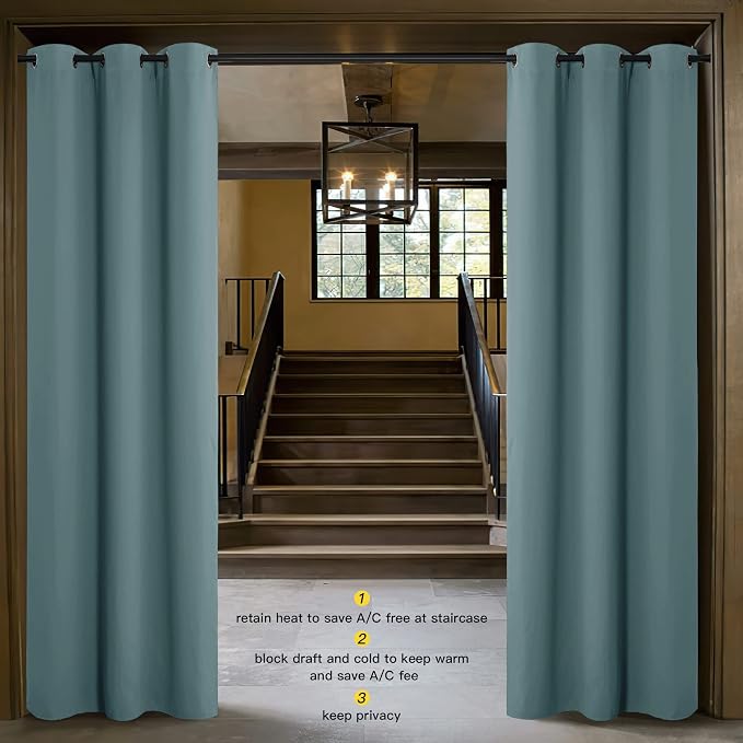 NICETOWN Door Screen Cover for Air Conditioner Room, Insulated Faux Accordion - Image 2