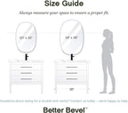 Better Bevel 24" x 36" Frameless Oblong Oval Mirror | 1" Beveled Edge | - Image 6
