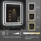 Lighted Mirror, 30x36 Inch Gradient Front and Backlit LED Mirror, 3 Colors - Image 5