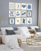KBKBART 12pcs Blue Lucky Poster - Image 5