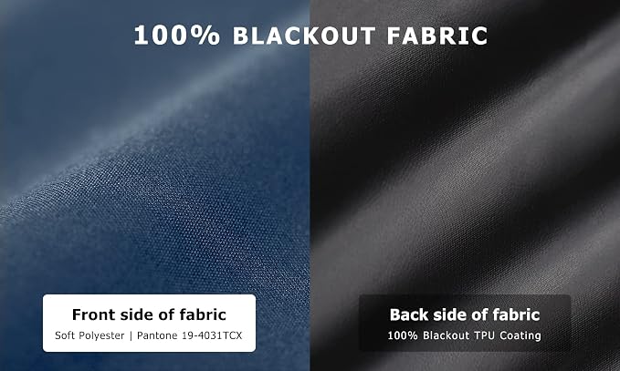 LazBlinds 100% Blackout Door Curtain, No Tools No Drill Cordless Blinds - Image 2