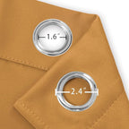 LEMOMO Mustard Yellow Thermal Blackout Curtains/42 x 95 Inch/Set of 2 Panels - Image 5