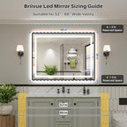 48x36 Inch LED Bathroom Mirror - Image 2