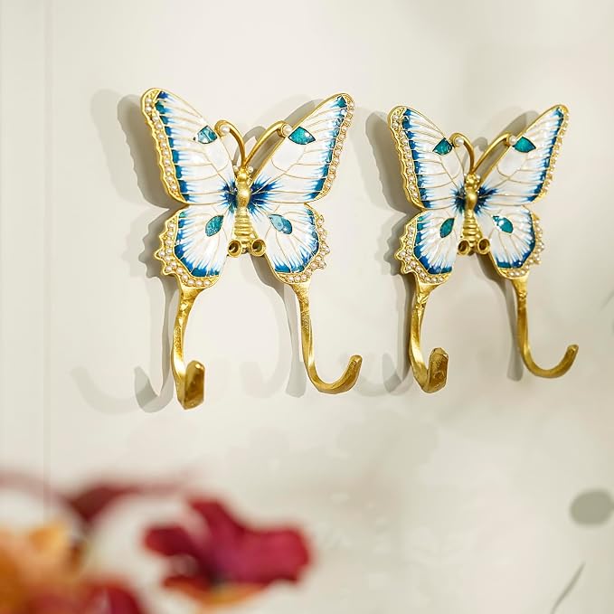Vintage Wall Hooks Decorative Rack Hangers, 2 Pack Metal Wall Mounted Hook - Image 4