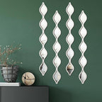 Qunclay Teardrop Mirror Wall Art Decorative Mirror Wall Decor Long Narrow Art by Qunclay