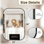 FICTOR Bathroom Vanity Mirror for Wall, 2 Pack 26" x 38" Rectangle Bathroom - Image 2
