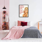 70s Pink Sexy Women Poster Funky Funny Quote Wall Art Retro Housewife Picture - Image 5
