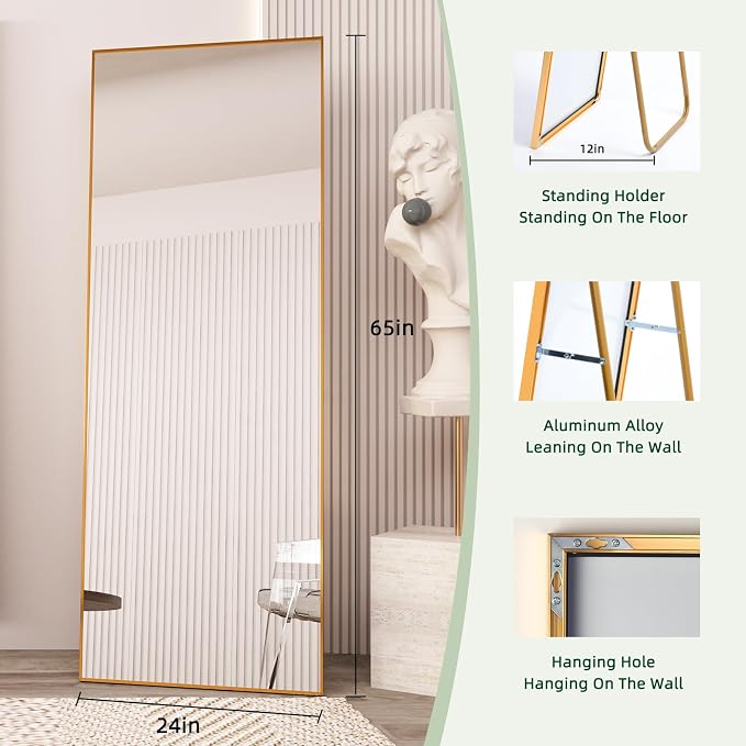 Beauty4U 65" x 24" Full Length Mirror - Image 2