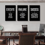 Framed Canvas Wall Art Success Quote, Office Wall Art, Positive Motivational - Image 8