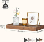 HOOBRO Floating Shelves for Wall, Wall Mounted Shelf Set of 2, 15.7" Hanging - Image 3