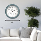 18 inch Outdoor Clocks for Patio Large Waterproof - Image 2