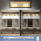 SineRise LED Modern Bathroom Vanity Light Fixtures, Matte Gold Modern Acrylic - Image 5