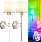 Depuley Battery Operated Wall Sconce: Set of 2 Wireless Wall Lights by Depuley