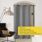 NICETOWN Silver Grey Doorway Curtain Privacy, Door Cover Curtain, Sound - Image 7