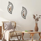 Roowest 2 Pcs Decorative Mirror Wall Decor Leaf Teardrop Mirror Wall Mounted - Image 7