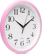 Bernhard Products Light Pink Wall Clock Silent Non Ticking - Image 3