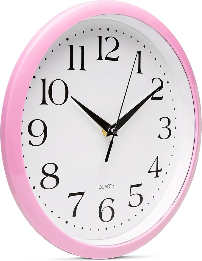 Bernhard Products Light Pink Wall Clock Silent Non Ticking - Image 3