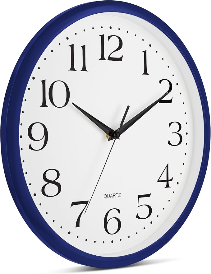 Bernhard Products Navy Wall Clock Silent Non Ticking - Image 2