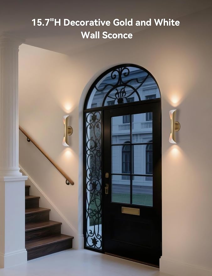 Tubicen Wall Sconces Gold Movie Theater Sconces Wall Lighting Up and Down 15.7" - Image 2