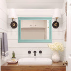 AAZZKANG Wood Framed Wall Mirror Large 65 x 45 cm Rectangle Rustic Vanity - Image 6