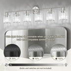 Crystal Bathroom Light Fixtures, Bathroom Lighting Fixtures Over Mirror - Image 8