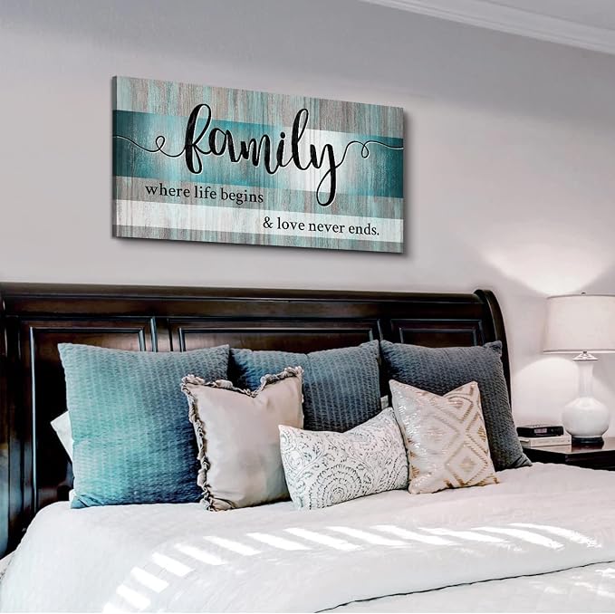 Family Wall Decor Teal Wall Art - Image 3