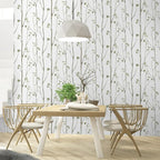 Timeet Green Leaf Wallpaper 16" x 197" Boho Floral Peel & Stick Removable - Image 4