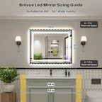40x32 Inch LED Bathroom Mirror - Image 2