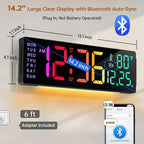 Soobest 14.2" Large Digital Wall Clock, LED Large Display, Gym Countdown Timer - Image 2