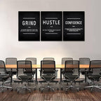 KAWAHONE Motivational Success Canvas Wall Art, Grind Hustle Confidence Wall - Image 2