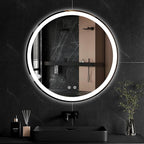 NEWBULIG 30 Inch Round LED Bathroom Wall Mirror - Image 2