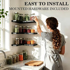 Floating Corner Shelves, Wall Shelf Set of 3, Shelves - Image 6