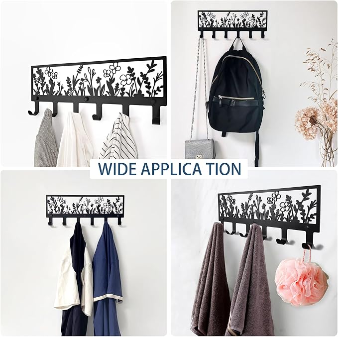 Floral Wall Mounted Coat Rack - Image 6