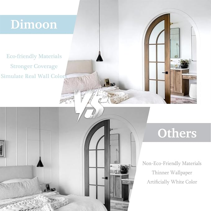 Dimoon 17.7''x236'' Peel and Stick Wallpaper White Contact Paper - Image 9