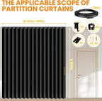 Room Divider Curtain Sets with Flexible Ceiling Track, Privacy Soundproof - Image 3