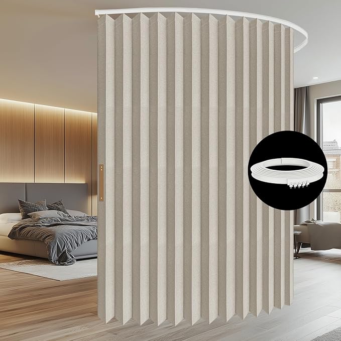 Room Divider Curtain Sets with Flexible Ceiling Track, Privacy Soundproof - Image 2