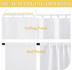 NICETOWN 1 Panel Room Darkening Door Curtains - Image 3