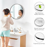 Sweetcrispy 20-inch Black Round Wall Mirror, Circle Bathroom Mirrors - Image 6
